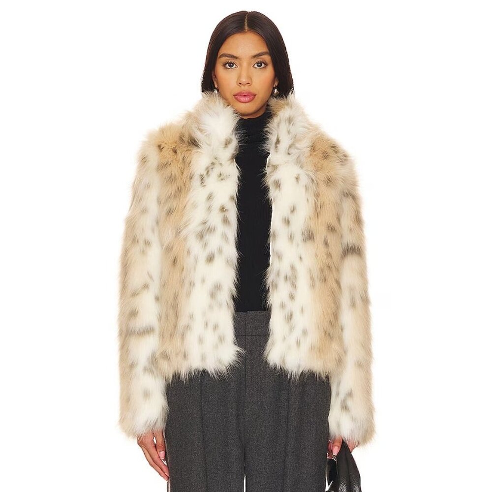Unreal Fur Wild Dream Jacket in Snow Leopard